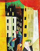 Architecture II The Man from Potin 1921 - Lyonel Feininger