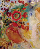 Two Young Girls Among Flowers c1905 - Odilon Redon