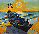 Boat at Sunrise - Max Pechstein