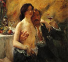 Self Portrait with Charlotte Berend and a Glass of Champagne - Lovis Corinth