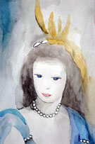 Jeune Fille aux Perles en Bleu - Marie Laurencin