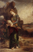 Thracian Girl Carrying The Head of Orpheus on His Lyre 1865 - Gustave Moreau
