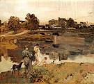 Riverbank with Bathers 1882 - Jean Charles Cazin