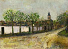 Church And Street In Montmagny 1908 - Maurice Utrillo