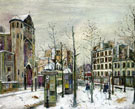 The Place Des Abbesses In The Snow 1917 - Maurice Utrillo