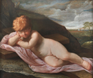 The Infant Jesus Sleeping on The Cross - Guido Reni