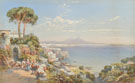The Bay of Naples with Figures and Donkeys 1892 - Charles Rowbotham
