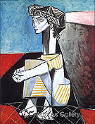 Jacqueline with Crossed Hands 1954 - Pablo Picasso